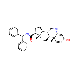 C[C@]12C=CC(=O)C=C1NC[C@@H]1[C@@H]2CC[C@]2(C)[C@@H](C(=O)NC(c3ccccc3)c3ccccc3)CC[C@@H]12 ZINC000136737317