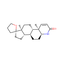 C[C@]12C=CC(=O)N[C@H]1CC[C@@H]1[C@@H]2CC[C@@]2(C)[C@H]1CC[C@@]21CCCO1 ZINC000026388102