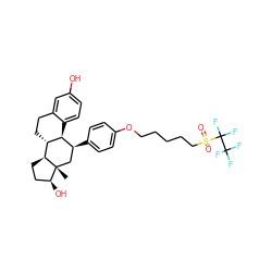C[C@]12C[C@H](c3ccc(OCCCCCS(=O)(=O)C(F)(F)C(F)(F)F)cc3)[C@@H]3c4ccc(O)cc4CC[C@H]3[C@@H]1CC[C@@H]2O ZINC000084712834