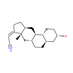 C[C@]12C[C@H]3CC[C@@H]4C[C@@H](O)CC[C@H]4[C@@H]3C[C@@H]1CC/C2=C/C#N ZINC000224932379