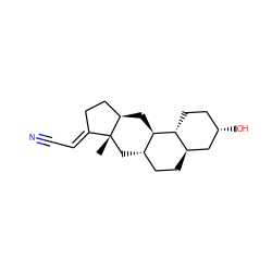 C[C@]12C[C@H]3CC[C@@H]4C[C@@H](O)CC[C@H]4[C@@H]3C[C@@H]1CC/C2=C\C#N ZINC000221235055