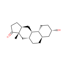 C[C@]12C[C@H]3CC[C@@H]4C[C@@H](O)CC[C@H]4[C@@H]3C[C@@H]1CCC2=O ZINC000029135599