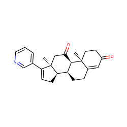 C[C@]12CC(=O)[C@@H]3[C@@H](CCC4=CC(=O)CC[C@@]43C)[C@H]1CC=C2c1cccnc1 ZINC000036323102