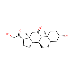 C[C@]12CC(=O)[C@H]3[C@@H](CC[C@H]4C[C@@H](O)CC[C@@]43C)[C@@H]1CC[C@@H]2C(=O)CO ZINC000038266994