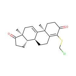 C[C@]12CC=C3[C@@H](CCC4=C(SCCl)C(=O)CC[C@]34C)[C@@H]1CCC2=O ZINC000013454684