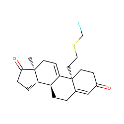 C[C@]12CC=C3[C@@H](CCC4=CC(=O)CC[C@@]43CCSCF)[C@@H]1CCC2=O ZINC000013746614