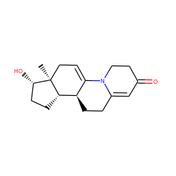 C[C@]12CC=C3[C@@H](CCC4=CC(=O)CCN43)[C@@H]1CC[C@@H]2O ZINC000100791114