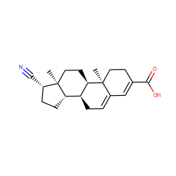 C[C@]12CC[C@@H]3[C@@H](CC=C4C=C(C(=O)O)CC[C@@]43C)[C@@H]1CC[C@@H]2C#N ZINC000028004501