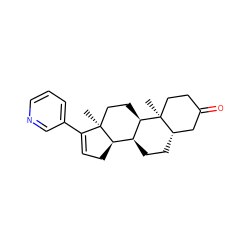 C[C@]12CC[C@@H]3[C@@H](CC[C@H]4CC(=O)CC[C@@]43C)[C@H]1CC=C2c1cccnc1 ZINC000026498312