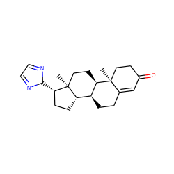 C[C@]12CC[C@@H]3[C@@H](CCC4=CC(=O)CC[C@@]43C)[C@@H]1CC[C@@H]2C1N=CC=N1 ZINC000026985993