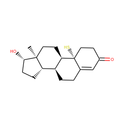 C[C@]12CC[C@@H]3[C@@H](CCC4=CC(=O)CC[C@@]43S)[C@@H]1CC[C@@H]2O ZINC000026262137