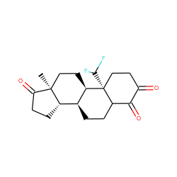 C[C@]12CC[C@@H]3[C@@H](CCC4C(=O)C(=O)CC[C@@]43C(F)F)[C@@H]1CCC2=O ZINC000026740841