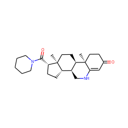 C[C@]12CC[C@@H]3[C@@H](CNC4=CC(=O)CC[C@@]43C)[C@@H]1CC[C@@H]2C(=O)N1CCCCC1 ZINC000026402445