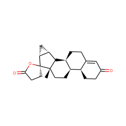 C[C@]12CC[C@@H]3[C@@H]4CCC(=O)C=C4CC[C@@H]3[C@@H]1[C@H]1C[C@H]1[C@@]21CCC(=O)O1 ZINC000261125003