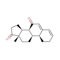 C[C@]12CC[C@@H]3[C@@H]4CCC=CC4=CC(=O)[C@@H]3[C@@H]1CCC2=O ZINC000026281542