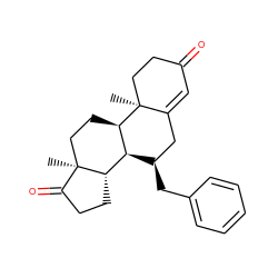 C[C@]12CC[C@@H]3[C@H]([C@@H]1CCC2=O)[C@H](Cc1ccccc1)CC1=CC(=O)CC[C@@]13C ZINC000026568507