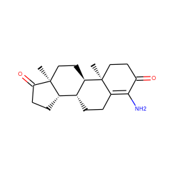 C[C@]12CC[C@@H]3[C@H](CCC4=C(N)C(=O)CC[C@@]43C)[C@@H]1CCC2=O ZINC000253780688