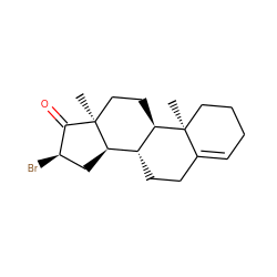 C[C@]12CC[C@@H]3[C@H](CCC4=CCCC[C@@]43C)[C@H]1C[C@@H](Br)C2=O ZINC000253633503