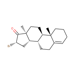 C[C@]12CC[C@@H]3[C@H](CCC4=CCCC[C@]43C)[C@@H]1C[C@H](Br)C2=O ZINC000253633505