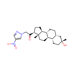 C[C@]12CC[C@@H]3[C@H]4CC[C@@](C)(O)C[C@H]4CC[C@H]3[C@@H]1CC[C@@H]2C(=O)Cn1cc([N+](=O)[O-])cn1 ZINC001772615617