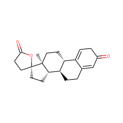 C[C@]12CC[C@@H]3C4=CCC(=O)C=C4CC[C@H]3[C@@H]1CC[C@@]21CCC(=O)O1 ZINC000003813934