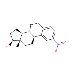 C[C@]12CC[C@@H]3c4cc([N+](=O)[O-])ccc4CC[C@H]3[C@@H]1CC[C@@H]2O ZINC000013606467