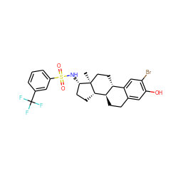 C[C@]12CC[C@@H]3c4cc(Br)c(O)cc4CC[C@H]3[C@@H]1CC[C@@H]2NS(=O)(=O)c1cccc(C(F)(F)F)c1 ZINC000474605907