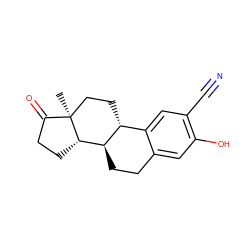 C[C@]12CC[C@@H]3c4cc(C#N)c(O)cc4CC[C@H]3[C@@H]1CCC2=O ZINC000035899173