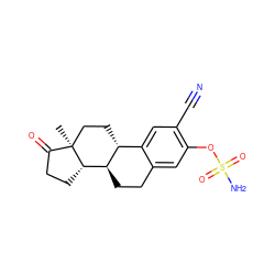 C[C@]12CC[C@@H]3c4cc(C#N)c(OS(N)(=O)=O)cc4CC[C@H]3[C@@H]1CCC2=O ZINC000084605400