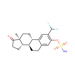 C[C@]12CC[C@@H]3c4cc(C(F)F)c(OS(N)(=O)=O)cc4CC[C@H]3[C@@H]1CCC2=O ZINC000036400888