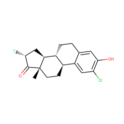 C[C@]12CC[C@@H]3c4cc(Cl)c(O)cc4CC[C@H]3[C@@H]1C[C@@H](F)C2=O ZINC000034640172