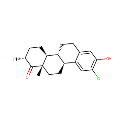 C[C@]12CC[C@@H]3c4cc(Cl)c(O)cc4CC[C@H]3[C@@H]1CC[C@@H](F)C2=O ZINC000035941855