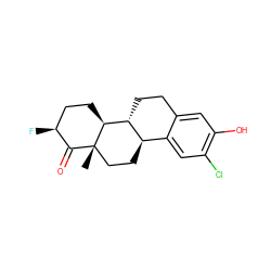 C[C@]12CC[C@@H]3c4cc(Cl)c(O)cc4CC[C@H]3[C@@H]1CC[C@H](F)C2=O ZINC000034640442