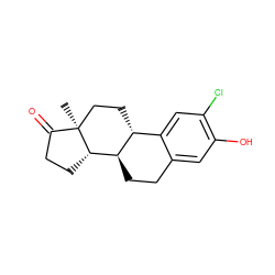 C[C@]12CC[C@@H]3c4cc(Cl)c(O)cc4CC[C@H]3[C@@H]1CCC2=O ZINC000033977545