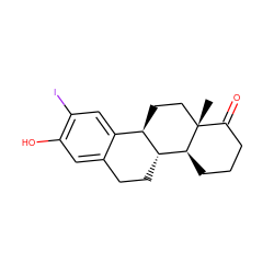 C[C@]12CC[C@@H]3c4cc(I)c(O)cc4CC[C@H]3[C@@H]1CCCC2=O ZINC000038253450