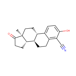 C[C@]12CC[C@@H]3c4ccc(O)c(C#N)c4CC[C@H]3[C@@H]1CCC2=O ZINC000072127890