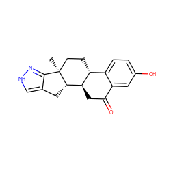 C[C@]12CC[C@@H]3c4ccc(O)cc4C(=O)C[C@H]3[C@@H]1Cc1c[nH]nc12 ZINC000013681675