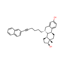 C[C@]12CC[C@@H]3c4ccc(O)cc4C[C@@H](CCCCC#Cc4ccc5ccccc5c4)[C@H]3[C@@H]1CC[C@@H]2O ZINC000095583988