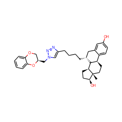 C[C@]12CC[C@@H]3c4ccc(O)cc4C[C@@H](CCCCc4cn(C[C@@H]5COc6ccccc6O5)nn4)[C@H]3[C@@H]1CC[C@@H]2O ZINC000095582535