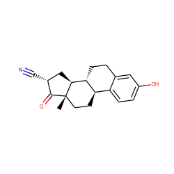 C[C@]12CC[C@@H]3c4ccc(O)cc4CC[C@H]3[C@@H]1C[C@@H](C#N)C2=O ZINC000013672595