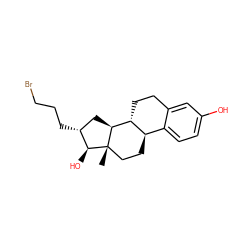 C[C@]12CC[C@@H]3c4ccc(O)cc4CC[C@H]3[C@@H]1C[C@@H](CCCBr)[C@@H]2O ZINC000026257973