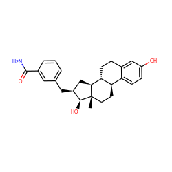 C[C@]12CC[C@@H]3c4ccc(O)cc4CC[C@H]3[C@@H]1C[C@H](Cc1cccc(C(N)=O)c1)[C@@H]2O ZINC000029131909