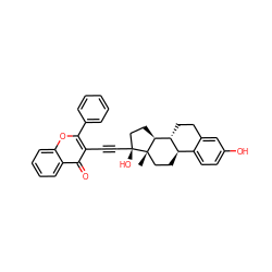 C[C@]12CC[C@@H]3c4ccc(O)cc4CC[C@H]3[C@@H]1CC[C@@]2(O)C#Cc1c(-c2ccccc2)oc2ccccc2c1=O ZINC000028949922