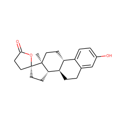 C[C@]12CC[C@@H]3c4ccc(O)cc4CC[C@H]3[C@@H]1CC[C@@]21CCC(=O)O1 ZINC000101248016