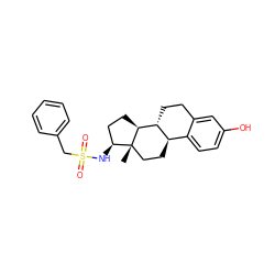 C[C@]12CC[C@@H]3c4ccc(O)cc4CC[C@H]3[C@@H]1CC[C@@H]2NS(=O)(=O)Cc1ccccc1 ZINC000073198817