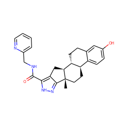 C[C@]12CC[C@@H]3c4ccc(O)cc4CC[C@H]3[C@@H]1Cc1c2n[nH]c1C(=O)NCc1ccccn1 ZINC000013672659