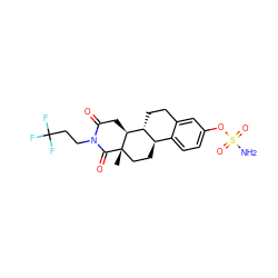 C[C@]12CC[C@@H]3c4ccc(OS(N)(=O)=O)cc4CC[C@H]3[C@@H]1CC(=O)N(CCC(F)(F)F)C2=O ZINC000043202270