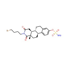 C[C@]12CC[C@@H]3c4ccc(OS(N)(=O)=O)cc4CC[C@H]3[C@@H]1CC(=O)N(CCCCBr)C2=O ZINC000013478329