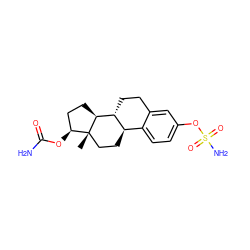 C[C@]12CC[C@@H]3c4ccc(OS(N)(=O)=O)cc4CC[C@H]3[C@@H]1CC[C@@H]2OC(N)=O ZINC000028711093