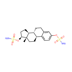 C[C@]12CC[C@@H]3c4ccc(OS(N)(=O)=O)cc4CC[C@H]3[C@@H]1CC[C@@H]2OS(N)(=O)=O ZINC000003825541